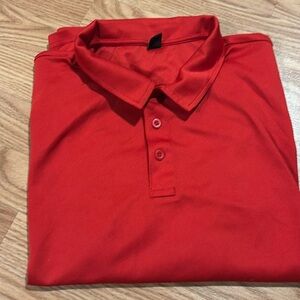 Men’s Large Red dri-fit short sleeve polo shirt collared